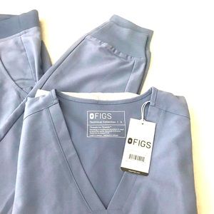 FIGS Scrub set: Vapor Blue Space Dye size small regular